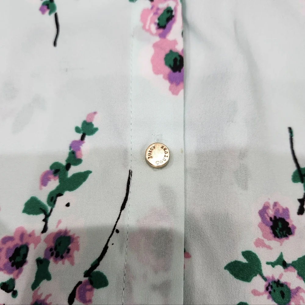 Juicy Couture Floral Cherry Blossom Print Short Fit Flare Dress 2